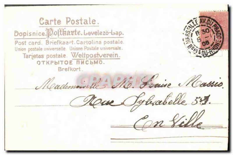 Old Postcard Fantasy Flowers