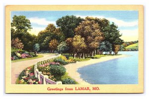 Greetings From Lamar, MO. Missouri Scenic c1955 Postcard
