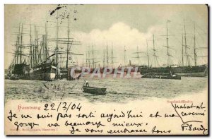 Old Postcard Hamburg Boat