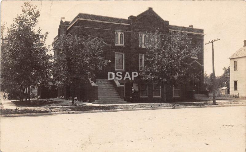 C95/ Cozad Nebraska Ne Real Photo RPPC Postcard 1923 School Building