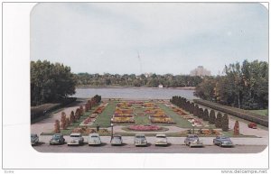 Beautiful Flower Gardens in front of the Parliament Buildings, Regina, Saskat...