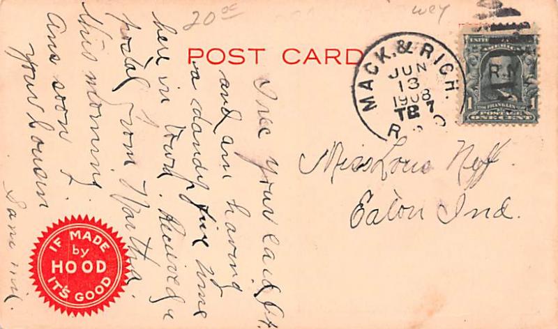 Medicine Advertising Old Vintage Antique Post Card Born Tired, Hood's Sa...