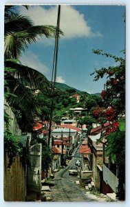 CHARLOTTE AMALIE, Virgin Islands ~ Crystal Gade STREET SCENE c1950s  Postcard