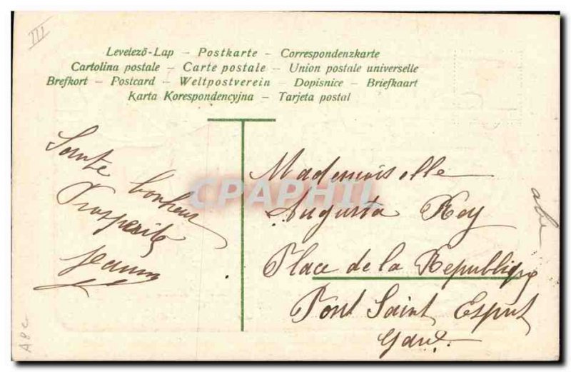 Old Postcard Fantasy Flowers Year 1906 Trefles