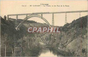 Old Postcard Garabit Viaduct seen from the Rail Road Bridge