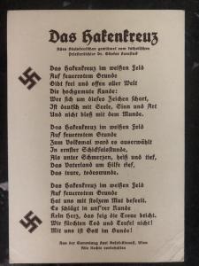 1938 Braunau Germany Patriotic Postcard cover to Vienna Poem all blood German