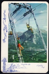 Alberta The Banff Chair Lift rising 1,300 feet Canadian Rockies 1953 Cont'l