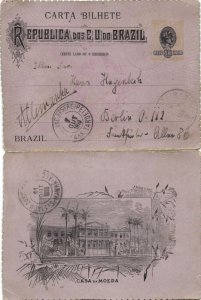 brazil, RIO DE JANEIRO, Santa Cruz, Casa da Moeda (1915) Postal Stationery