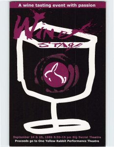 Postcard A wine tasting event with passion, Big Secret Theatre, Calgary, Canada