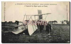 Old Postcard Jet Aviation Week & # 39aviation Beau Desert Bordeaux Merignac L...