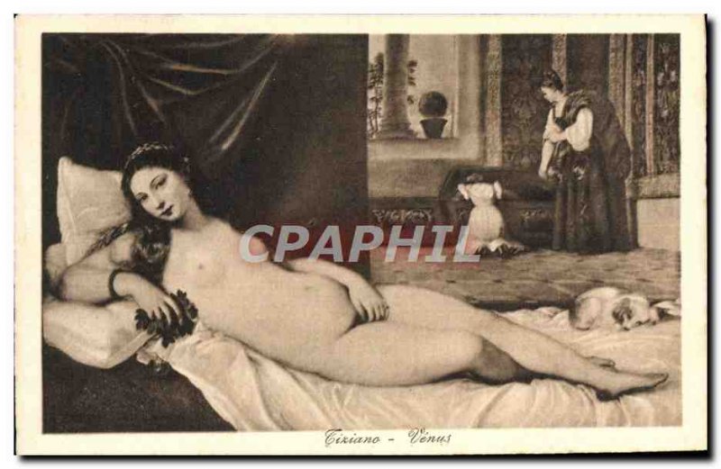 Old Postcard Venus Erotic Tiziano