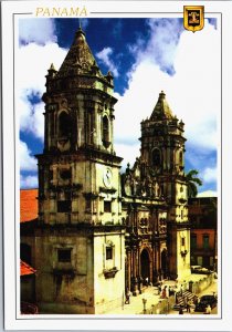 Panama The Cathedral of Panama City Vintage Postcard BS.28