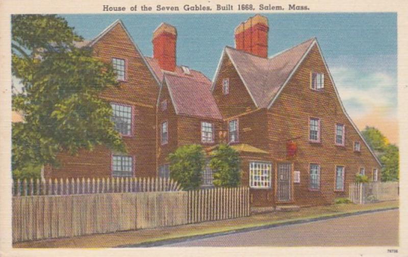 Massachusetts Salem House Of The Seven Gables Built 1668