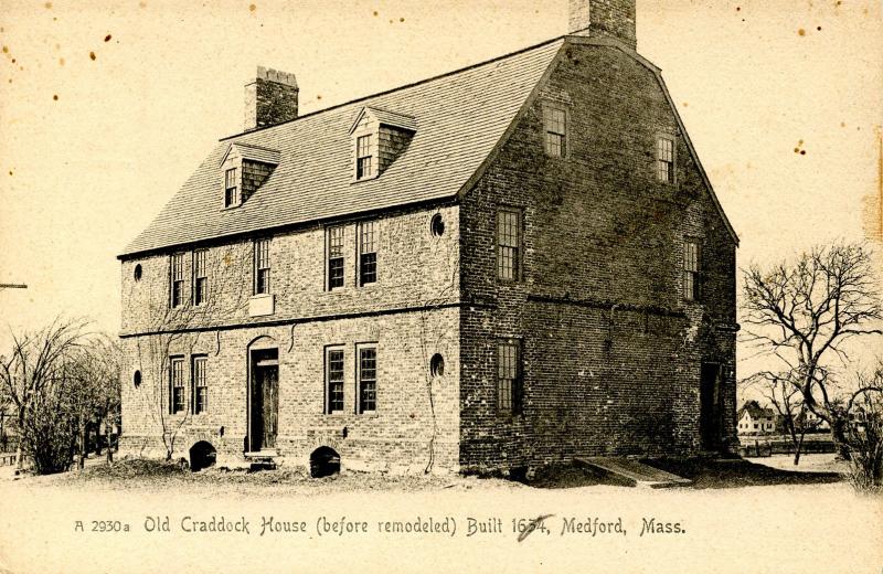 MA - Medford. Old Craddock House circa 1900, before remodeled