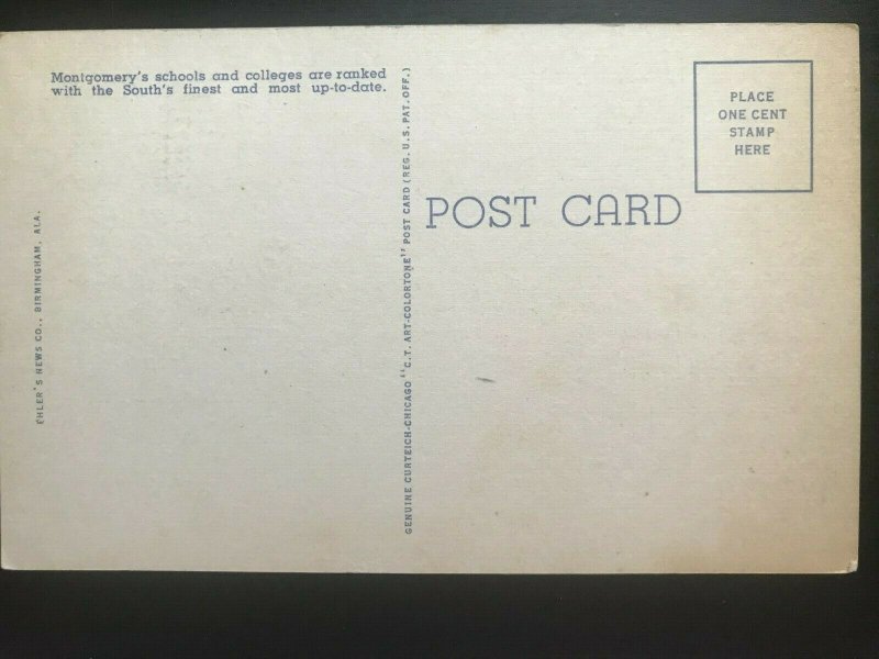 Vintage Postcard 1937 Huntington College Montgomery Alabama (AL)