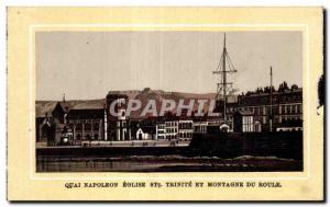 Old Postcard Cherbourg Quai Napoleon Eglise Ste Trinite and Roule Mountain
