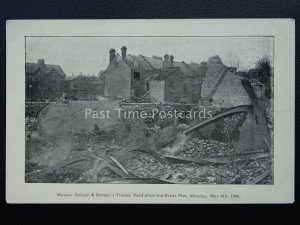 London Croydon THE GREAT FIRE Godson & Dobson's Timber Yard 1905 Postcard (1)