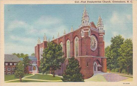 North Carolina Greensboro First Presbyterian Church Albertype