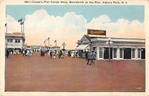 Asbury Park New Jersey Couse's Pier Candy Shop Boardwalk Postcard AA43852