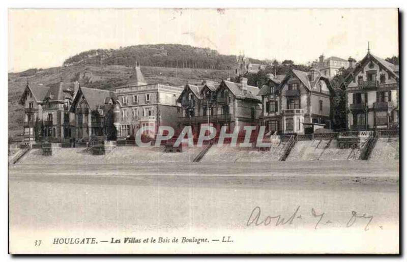 Old Postcard Houlgate The villas and the Bois de Boulogne