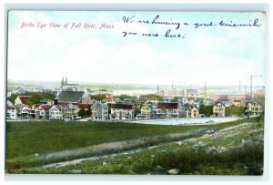 Birds Eye View Of Fall River MA Massachusetts Postcard (AR12)