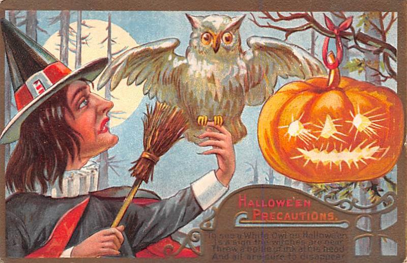 Halloween Post Card Old Vintage Antique 1911