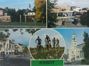 Assen Netherlands Vintage Multiview Postcard 1988