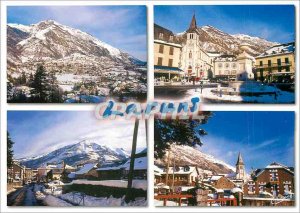 Postcard Modern Pyrenees Larruns under snow