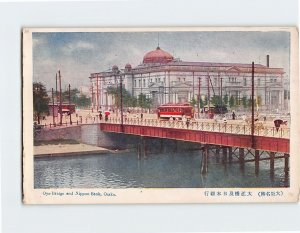 Postcard Oye Bridge and Nippon Bank Osaka Japan