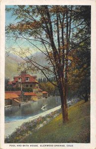 Pool & Bath House Glenwood Springs Colorado 1931 postcard