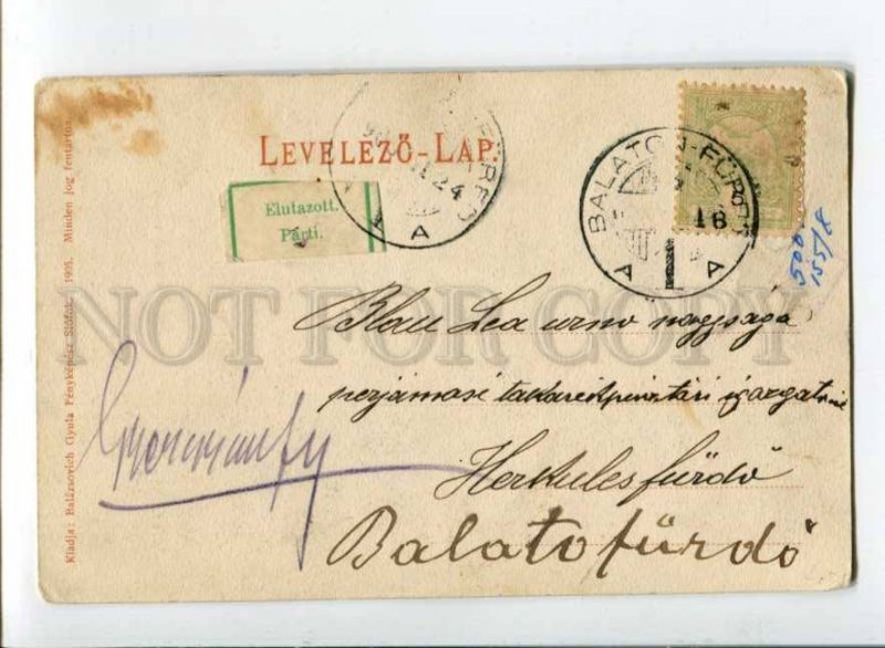 299961 HUNGARY B.-Fured Vintage registered Elutazott Balaton Furolo RPPC