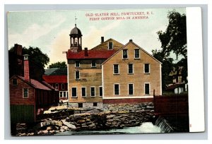 Vintage 1900's Postcard Old Slater Mill Pawtucket Rhode Island