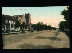 213683 USA New Jersey Asbury Park baptist Church Vintage PC