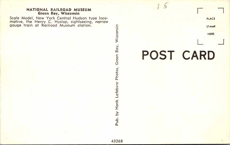 Postcard TRAIN SCENE Green Bay Wisconsin WI AK8849
