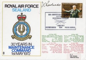 Royal Air Force RAF Seeland 1971 Military Hand Signed FDC