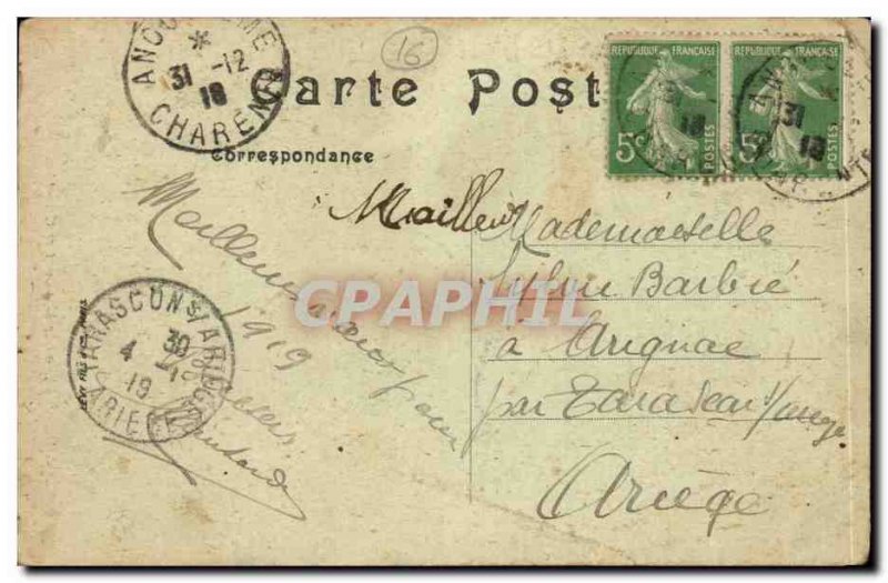 Angouleme Old Postcard Monument Carnot