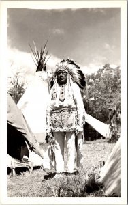 Real Photo Postcard Signed By an Indian Chef