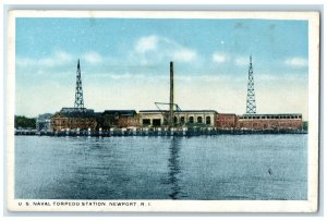 c1920s U.S. Naval Torpedo Station View Newport Rhode Island RI Unposted Postcard