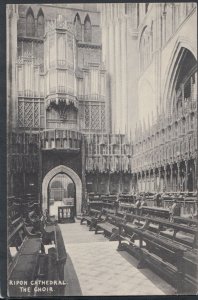 Yorkshire Postcard - Ripon Cathedral Interior - The Choir   RS12141