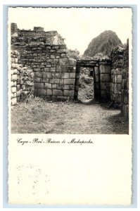 View Of Machu Picchu Lima Peru RPPC Photo Posted Vintage Postcard 