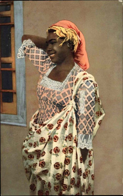 Libia Libya Beautiful Libyan Indigenous Woman c1910 Vintage Postcard