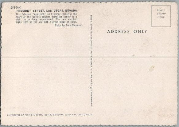 Golden Nugget Las Vegas NV Continental Chrome Postcard