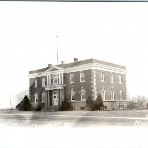 c1930s Monticello, UT RPPC San Juan Court House Early Real Photo Postcard A101