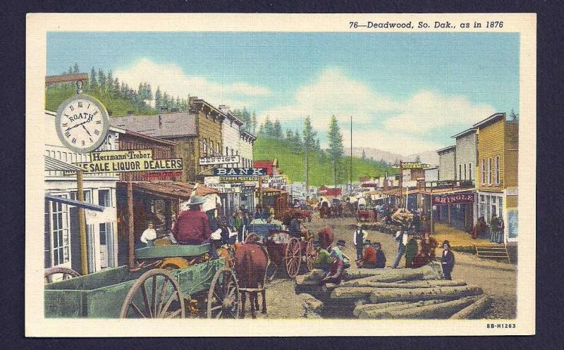 Deadwood as it appeared in 1876 South Dakota unused c1948