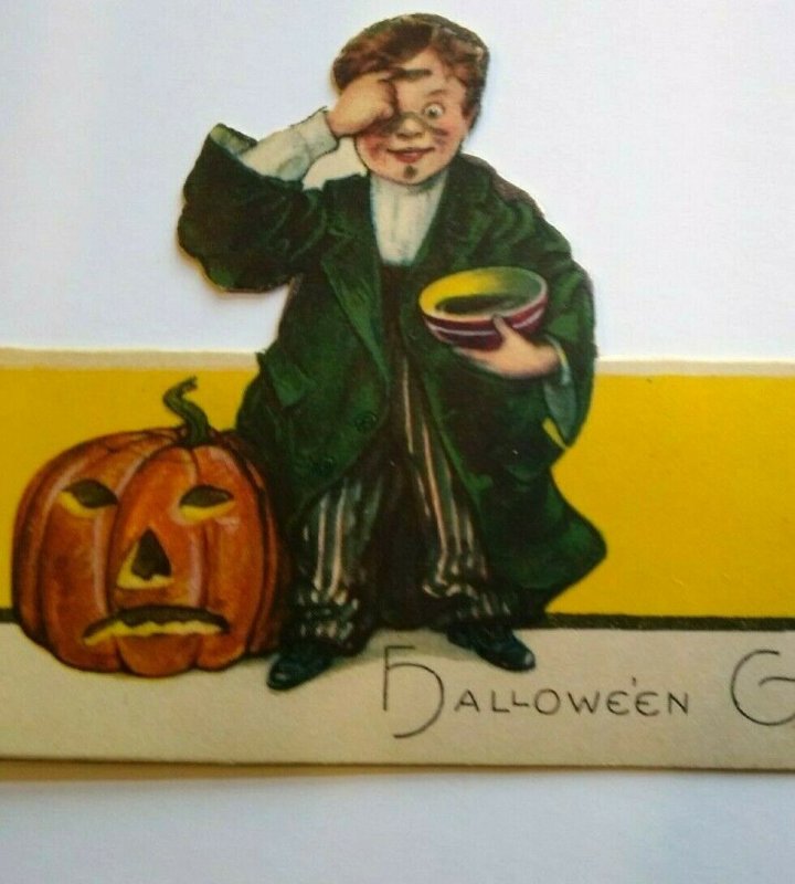 Halloween Diecut Place Card Wizard Warlock Boy Magic Potion JOL Nash Series 1341 