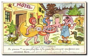 Old Postcard The City Ala Countryside Pool A Bit Far more has his mane