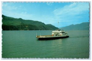 1954 MV Balfour Car Ferry at Creston-Nelson Highway System BC Canada Postcard