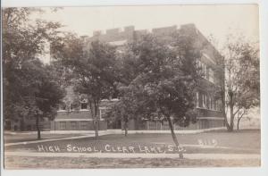 South Dakota SD Real Photo RPPC Postcard 1929 CLEAR LAKE High School