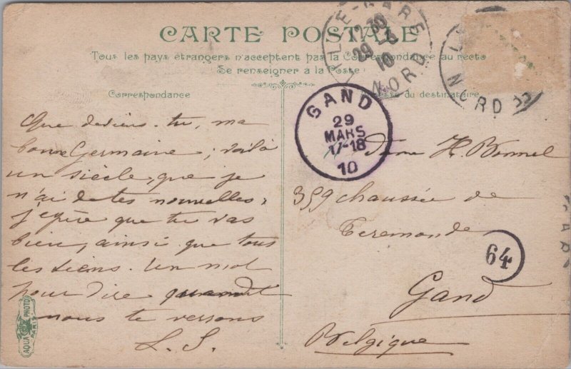 France Lille La Porte de Roubaix Vintage Postcard C084