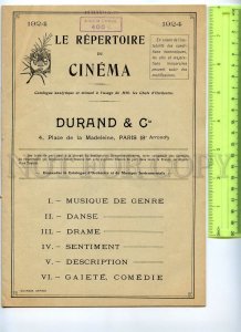 434854 FRANCE 1924 year Repertoire the Cinema Durand in Paris 16 pages brochure